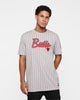 New Era Chicago Bulls Pinstripe T-Shirt Grey