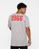 New Era Chicago Bulls Pinstripe T-Shirt Grey