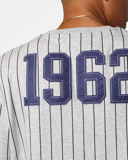 New Era Houston Astros Pinstripe T-Shirt Grey