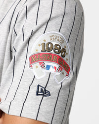 New Era Houston Astros Pinstripe T-Shirt Grey