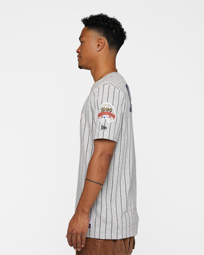 New Era Houston Astros Pinstripe T-Shirt Grey