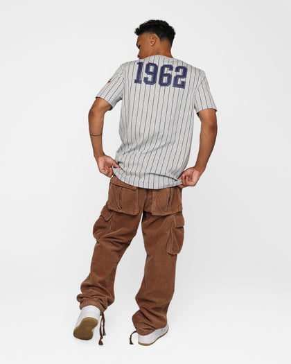 New Era Houston Astros Pinstripe T-Shirt Grey