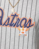 New Era Houston Astros Pinstripe T-Shirt Grey