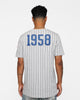 New Era Los Angeles Dodgers Pinstripe T-Shirt Grey