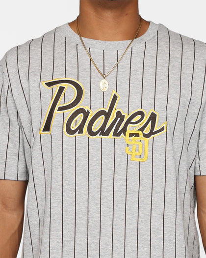 New Era San Diego Padres Pinstripe T-Shirt Grey