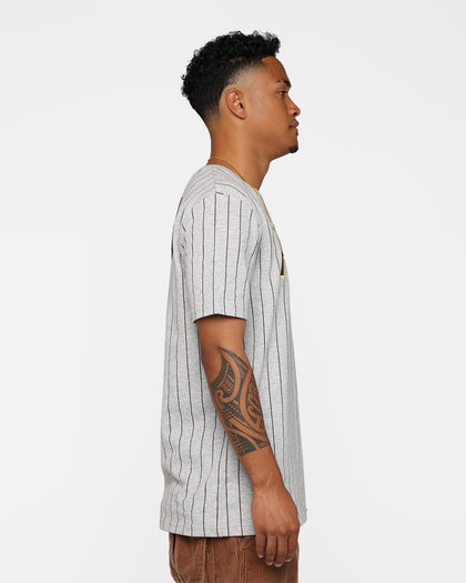 New Era San Diego Padres Pinstripe T-Shirt Grey
