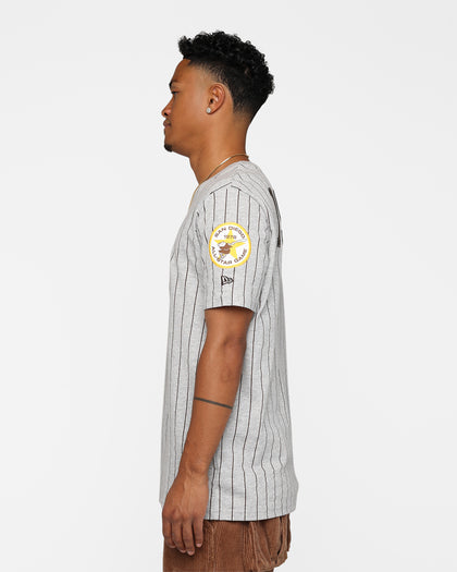 New Era San Diego Padres Pinstripe T-Shirt Grey