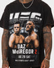 UFC By Goat Crew Nate Diaz vs Conor McGregor 202 Card Vintage T-Shirt Black Wash