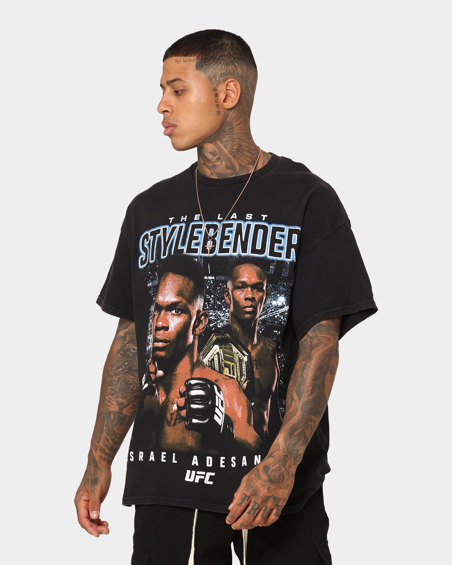 UFC By Goat Crew Israel Adesanya Stylebender Vintage T-Shirt Black