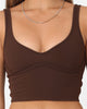 Joah Brown Women's Contour Crop Tank Top Umber