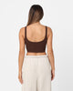 Joah Brown Women's Contour Crop Tank Top Umber