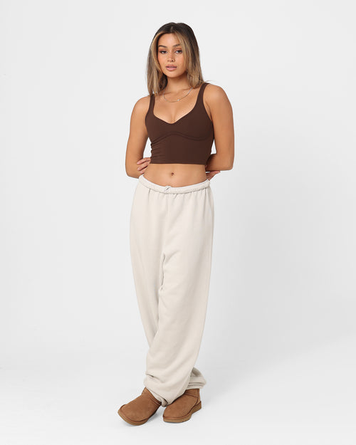 Joah Brown Women's Contour Crop Tank Top Umber