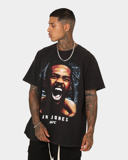 UFC By Goat Crew Jon Jones Bones Vintage T-Shirt Black Wash