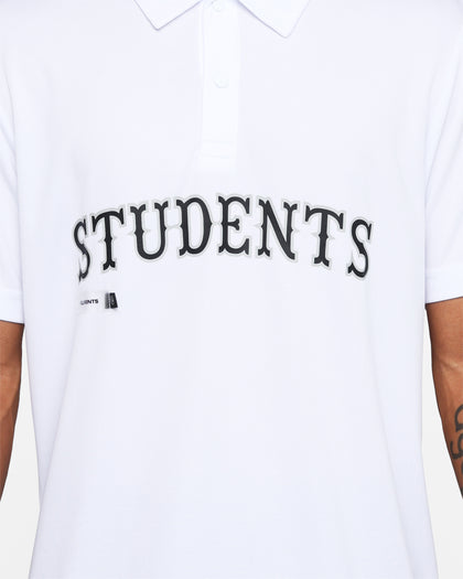 Students Golf Armstrong Poly Polo Shirt White