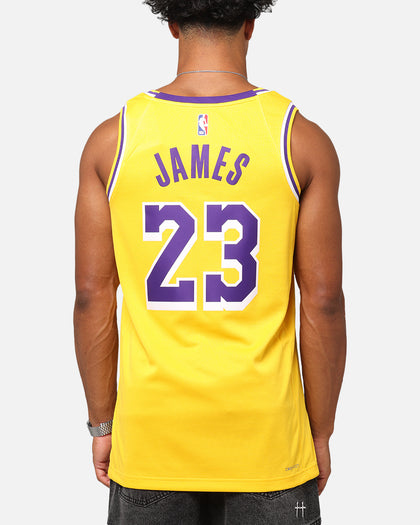 Nike Los Angeles Lakers Lebron James Dri-FIT Swingman Jersey Amarillo