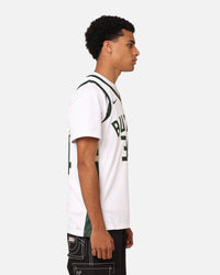 Nike Milwaukee Bucks Giannis Antetokounmpo Dri-FIT Swingman Jersey White
