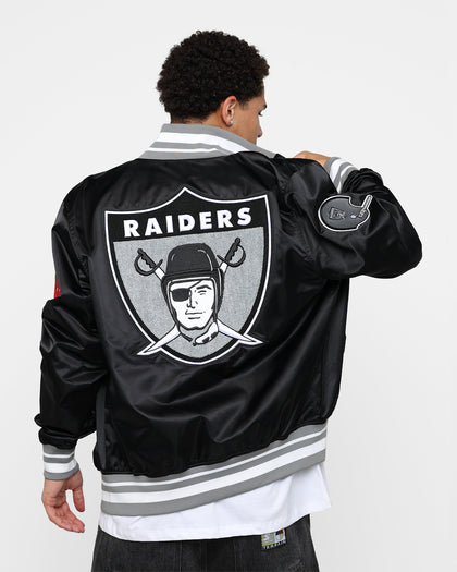 Pro Standard Las Vegas Raiders Satin Varsity Jacket Black/Grey