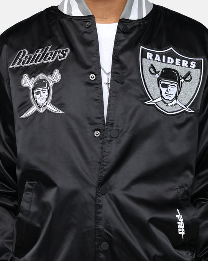 Pro Standard Las Vegas Raiders Satin Varsity Jacket Black/Grey
