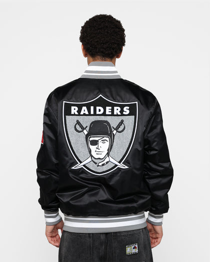Pro Standard Las Vegas Raiders Satin Varsity Jacket Black/Grey