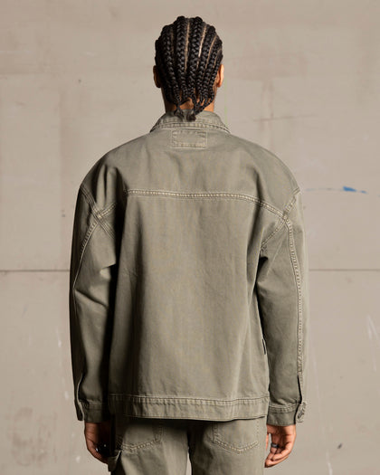 Saint Morta Oversized Denim Jacket Khaki Green