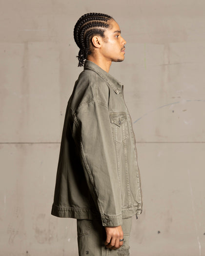 Saint Morta Oversized Denim Jacket Khaki Green