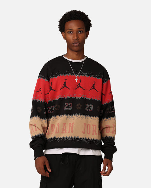 Jordan Essentials Holiday Fleece Crewneck Gym Red/Black
