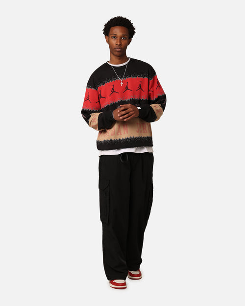 Jordan Essentials Holiday Fleece Crewneck Gym Red/Black