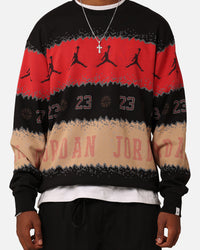 Jordan Essentials Holiday Fleece Crewneck Gym Red/Black