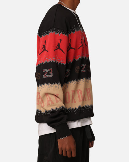 Jordan Essentials Holiday Fleece Crewneck Gym Red/Black