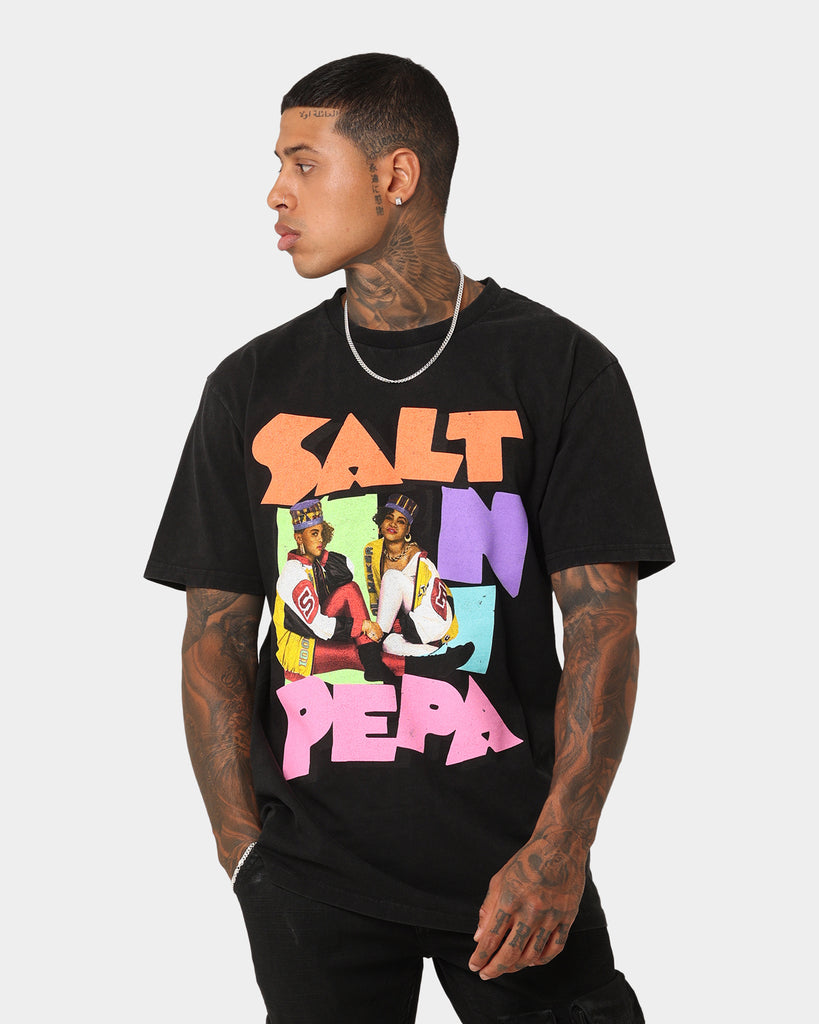 Salt N Pepa Retro Vintage T-Shirt Washed Black | Culture Kings NZ