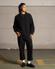Saint Morta Oversized Waffle Crewneck Black