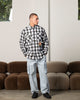 Carre Elevated Long Sleeve Button Up Shirt Black Plaid