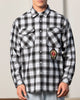 Carre Elevated Long Sleeve Button Up Shirt Black Plaid