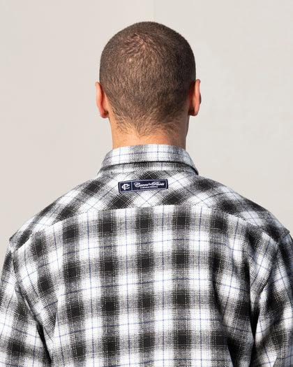 Carre Elevated Long Sleeve Button Up Shirt Black Plaid