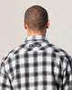 Carre Elevated Long Sleeve Button Up Shirt Black Plaid