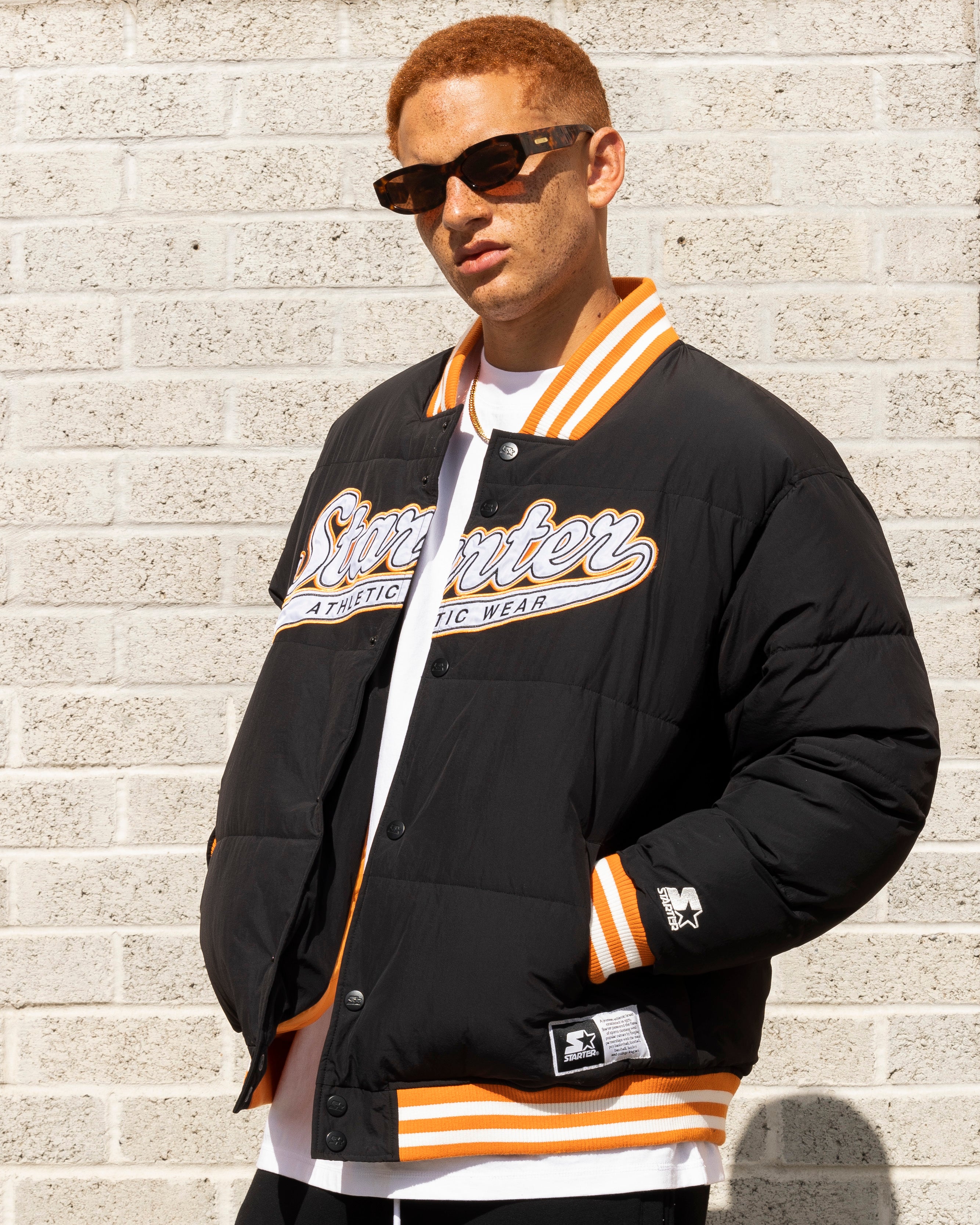 Starter Athletic Bomber Jacket Black | Culture Kings NZ