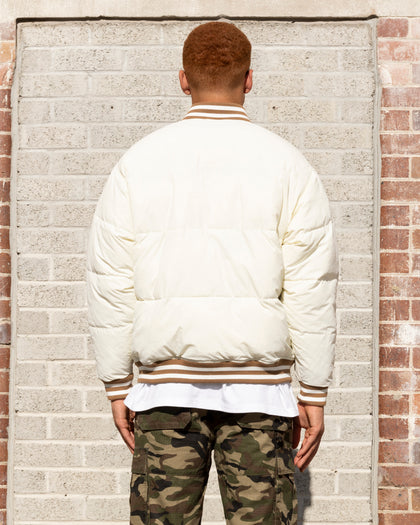 Starter Athletic Bomber Jacket Off White