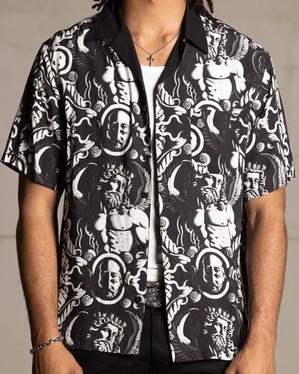 Saint Morta Mad God Short Sleeve Shirt Black/White