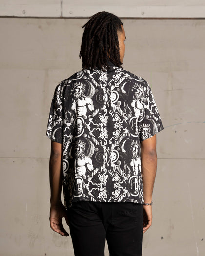 Saint Morta Mad God Short Sleeve Shirt Black/White