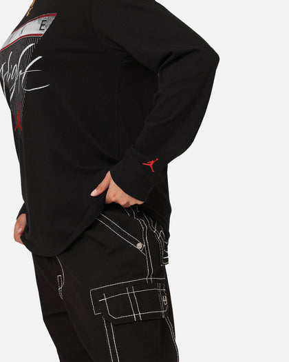 Jordan Women's Long Sleeve Graphic T-Shirt Black/Brown/Gym Red