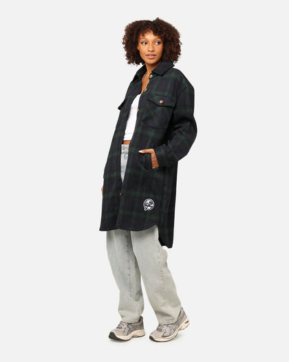 Pro Standard New York Yankees Plaid Shacket Forest Green