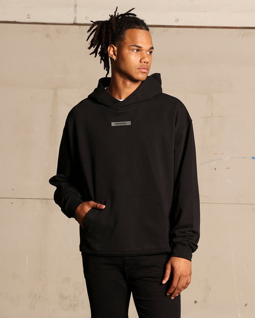 Saint Morta Monogram Boxy Hoodie Black