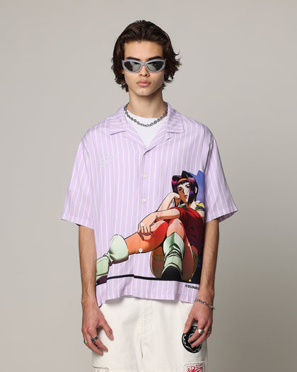 Loiter X Cowboy Bebop Button Up Shirt Lilac
