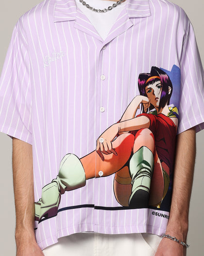 Loiter X Cowboy Bebop Button Up Shirt Lilac