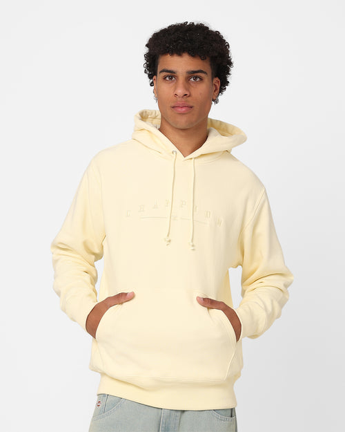 Champion Reverse Weave 2k Logo Hoodie Post Yellow