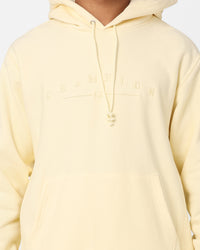 Champion Reverse Weave 2k Logo Hoodie Post Yellow