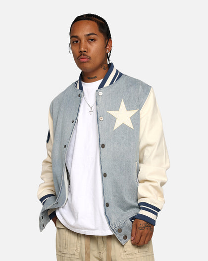 Pro Standard Dallas Cowboys Varsity Denim Jacket Denim/Linen