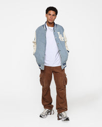 Pro Standard Los Angeles Dodgers Varsity Blue Jacket Denim/Linen
