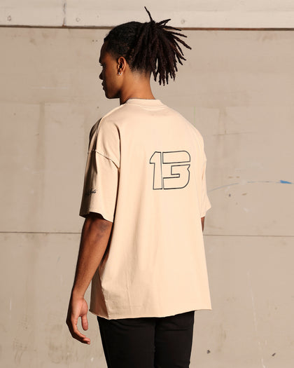 Saint Morta Moto Boxy T-Shirt Stone