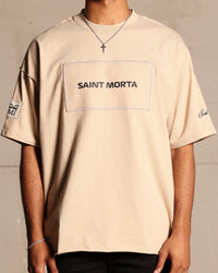 Saint Morta Moto Boxy T-Shirt Stone